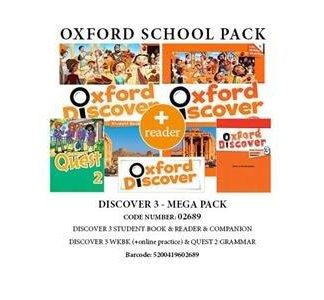 OXFORD DISCOVER 3 PACK MEGA (SB + WB (+ ONLINE PRACTICE)+ QUEST 2 GRAMMAR+ COMPANION + READER) - 02689