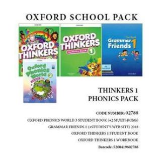 OXFORD THINKERS 1 PHONICS PACK (SB + WB + GRAMMAR FRIENDS 1 + OXFORD PHONICS WORLD 3) - 02788