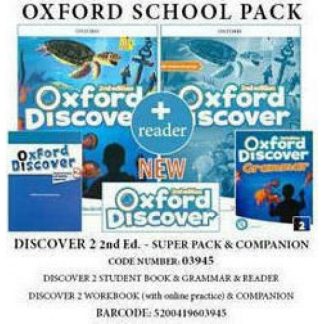 OXFORD DISCOVER 2 SUPER PACK (SB + WB WITH ONLINE PRACTICE + GRAMMAR + COMPANION + READER) - 03945 2ND ED