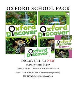 OXFORD DISCOVER 4 PACK CF NEW (SB + WB WITH ONLINE PRACTICE + DISCOVER GRAMMAR 4) - 04249