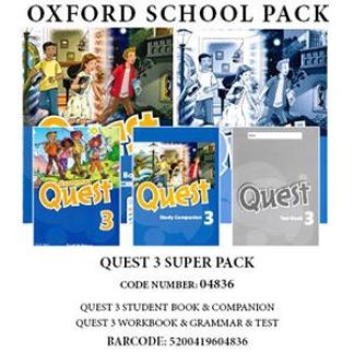 QUEST 3 SUPER PACK (SB +WB + GRAMMAR +COMPANION +TEST)- 04836