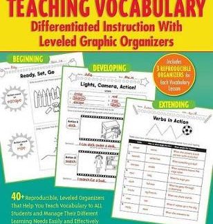 TEACHING VOCABULARY DIFFERENTIATED INSTRUCTION WITH LEVELED GRAPHIC ORGANIZERS- GRADES 1-3 PB