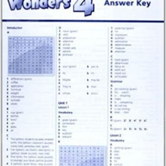 WORLD WONDERS 4 WB ANSWER KEY