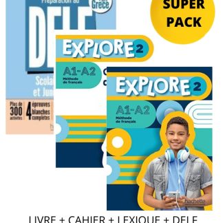 EXPLORE 2 SUPER PACK (LIVRE + CAHIER + LEXIQUE + DELF SCOLAIRE & JUNIOR A2 + CADEAU SURPRISE)