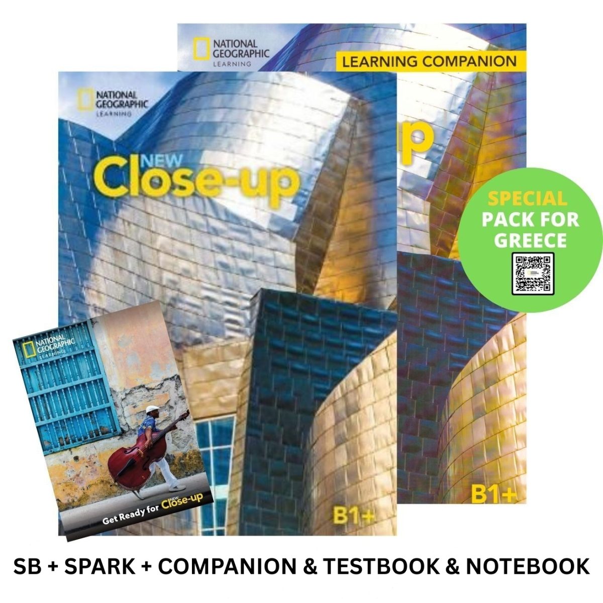 NEW CLOSE-UP B1+ SPECIAL PACK FOR GREECE (SB + SPARK + COMPANION & TESTBOOK & NOTEBOOK)