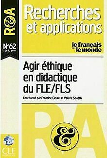 RECHERCHES ET APPLICATIONS - NUMERO 62